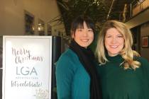 GSSNV Alexia Chen, project manager/architect for LGA Architecture, stands with Kimberly Trueba, ...