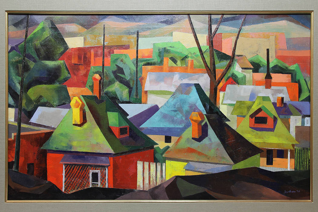 Painting by Walter Jacobson Title Unknown, 1957 Oil on Canvas (Clark County Museum)