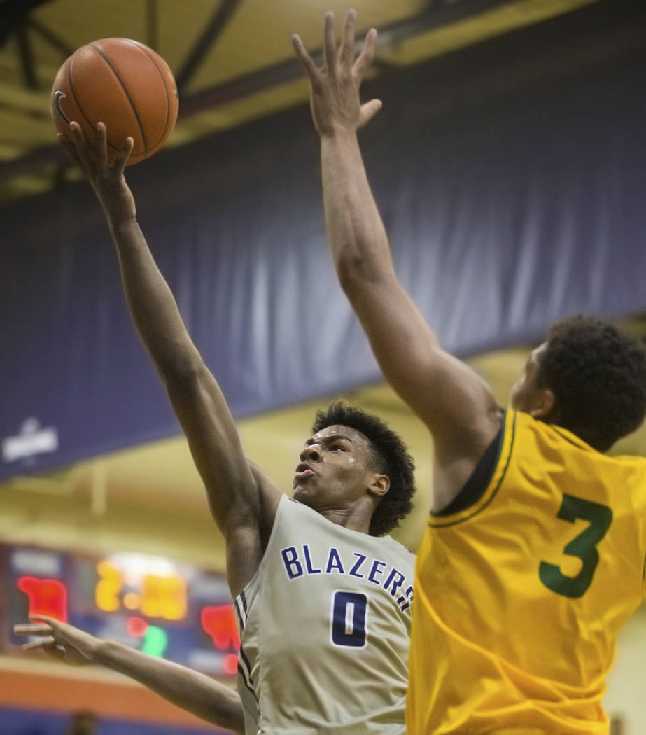 Sierra Canyon freshman guard Bronny James (0), son of Los Angeles Lakers star forward LeBron Ja ...