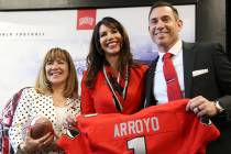 Marcus Arroyo was introduced as UNLV's new head football coach at the Fertitta Football Complex ...