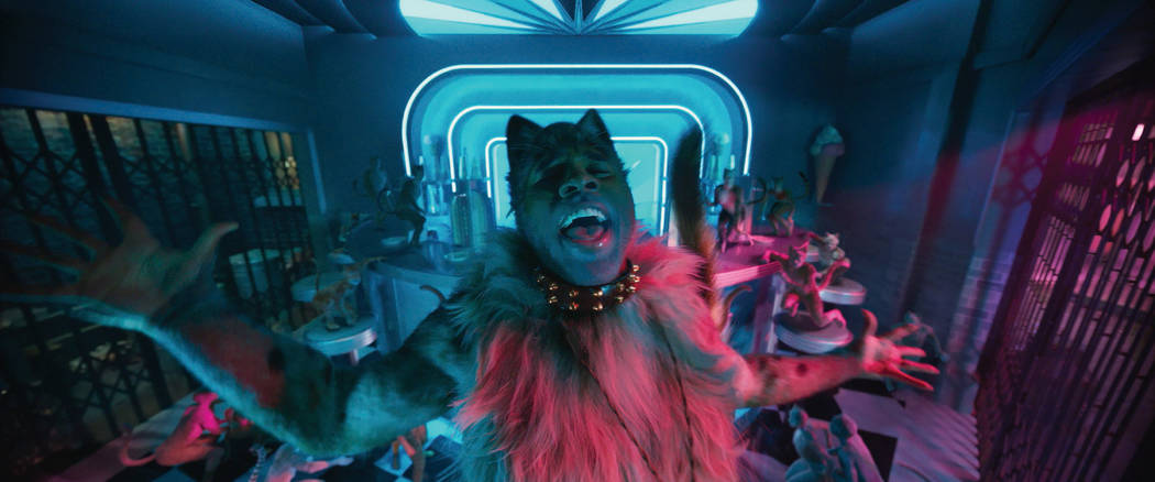 Jason Derulo as Rum Tum Tugger in "Cats," co-written and directed by Tom Hooper. (Uni ...