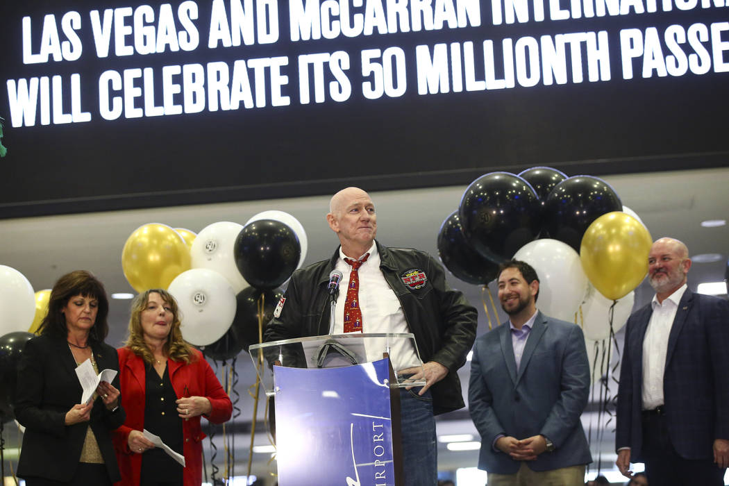 Larry Brown, Clark County commissioner and chair of the board of directors for the Las Vegas Co ...