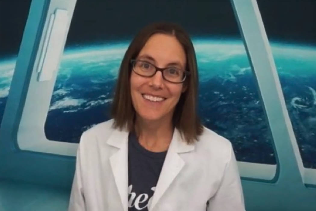Jenny Ballif, a Boulder City-based YouTuber known as Science Mom, is seen in a screenshot. (Sci ...