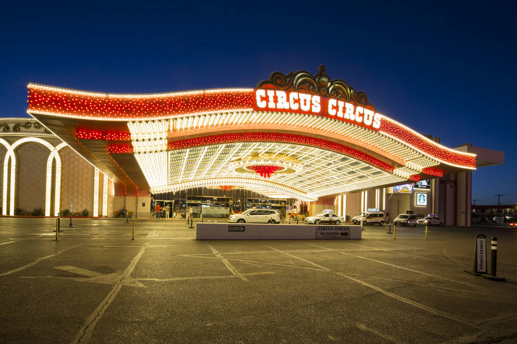 The main entrance to Circus Circus hotel-resort in Las Vegas on Monday, June 18, 2018. (Review- ...