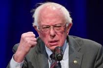 Sen. Bernie Sanders, I-Vt., at a George Washington University/Politics and Prose event in Washi ...
