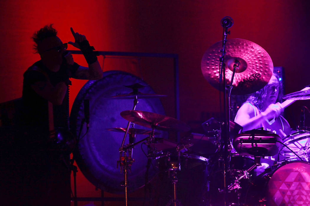 Tool's lead singer Maynard James Keenan or MJK and drummer Danny Carey perform during the Cumbr ...