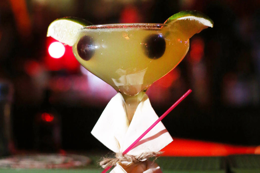 A Baby Yoda cocktail is pictured at the Golden Tiki in Las Vegas on Monday, Dec. 23, 2019. Eliz ...