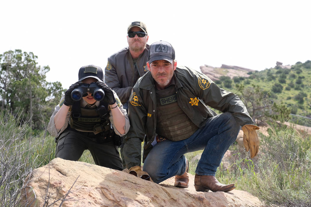 DEPUTY: L-R: Bex Taylor-Klaus, Brian Van Holt and Stephen Dorff Dorff in the “Graduatio ...