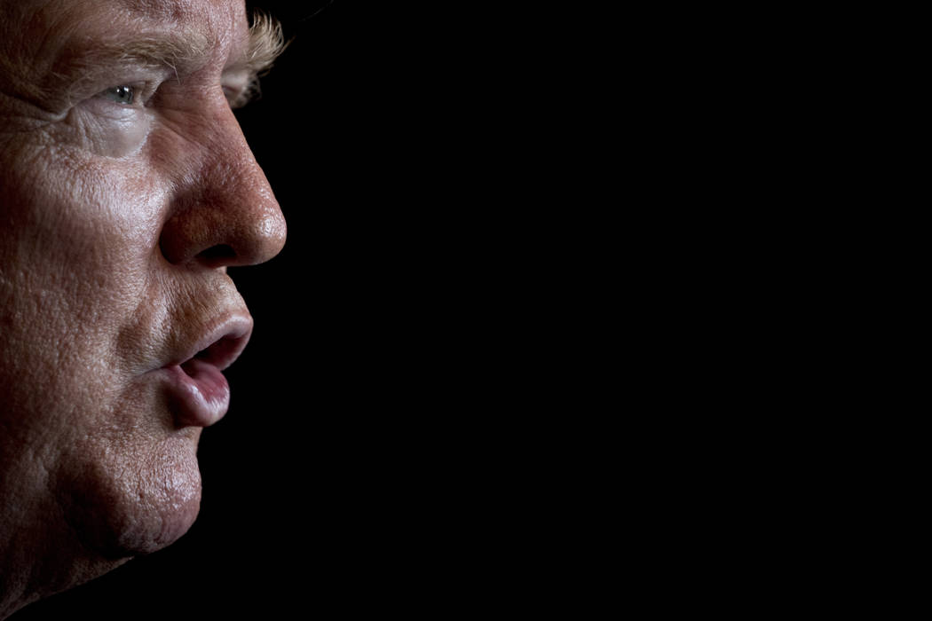 President Donald Trump speaks to members of the media following a Christmas Eve video teleconfe ...