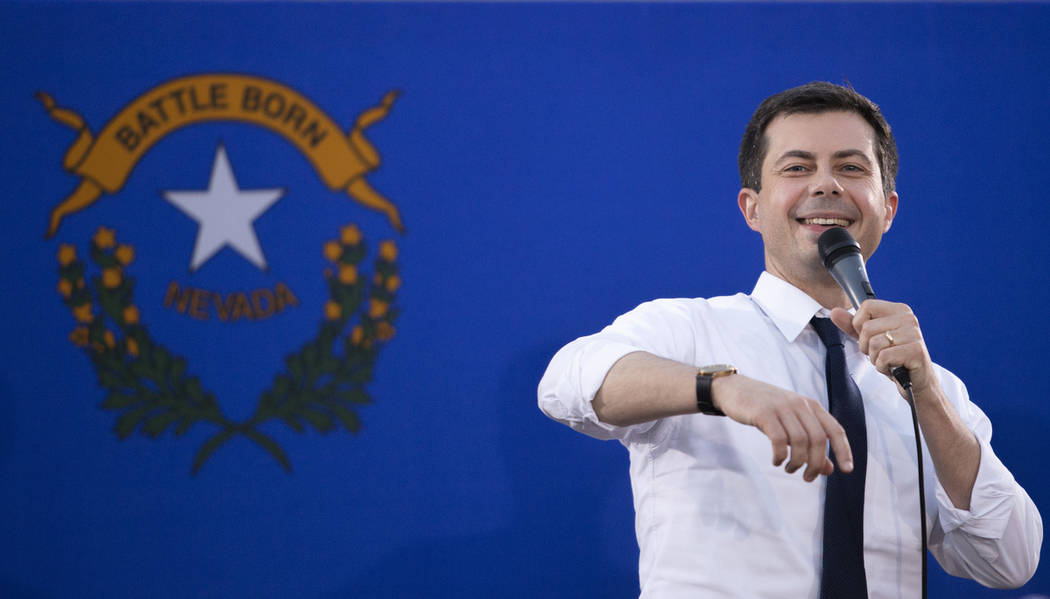 Pete Buttigieg, mayor of South Bend, Indiana and 2020 presidential candidate, takes questions f ...