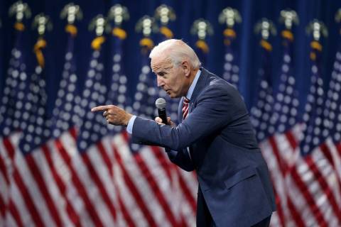 Democratic presidential candidate Joe Biden speaks during the 2020 presidential gun safety foru ...