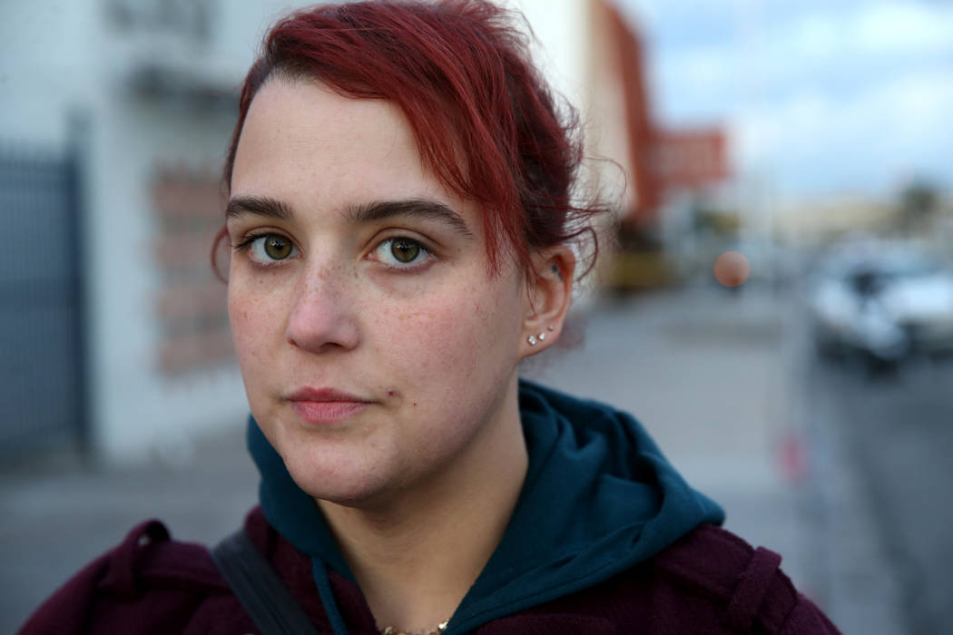 Scotti Hughes, 31, revisits on Tuesday, Dec. 24, 2019, the site of the deadly Alpine Motel Apar ...