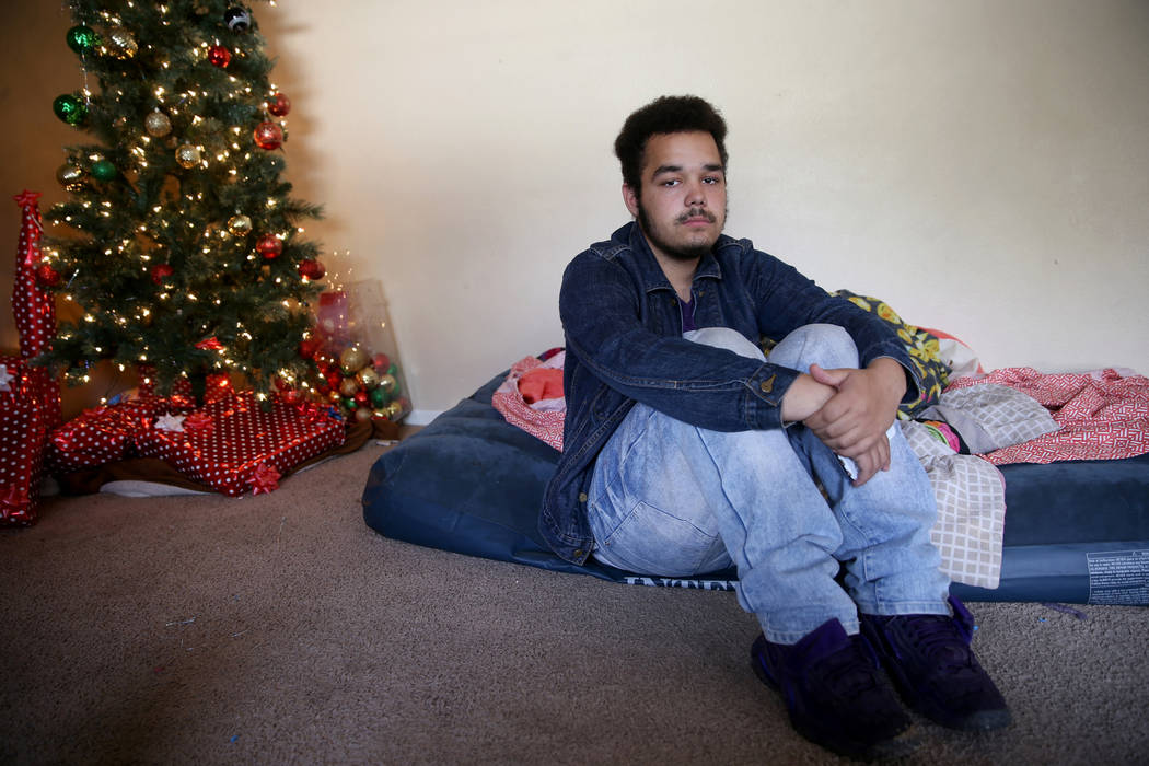 Jeremy Gordon, 18, on Tuesday, Dec. 24, 2019, at his best friend's home in North Las Vegas, whe ...