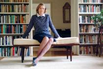 Author Elizabeth Spencer is pictured in Chapel Hill, North Carolina, in front of a personal lib ...
