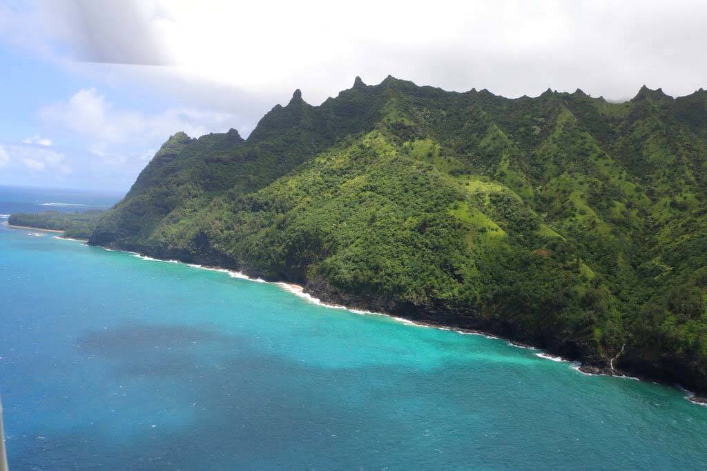 This photo shows an area over Napali Coast State Wilderness Park in Hawaii on Thursday, Dec. 26 ...