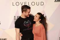 Dan Reynolds, executive producer of "Believer" and Imagine Dragons frontman, and his wife Aja V ...