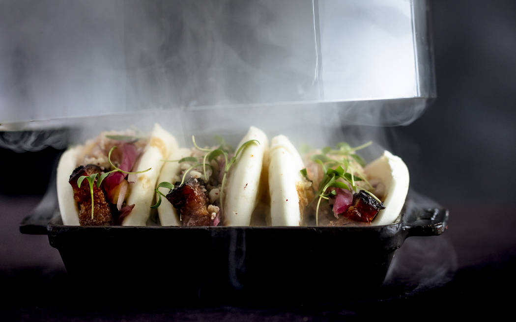 International Smoke's Instant Bacon Bao Buns offer five-spice pork belly with a sweet chili gla ...