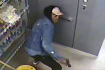 Las Vegas police are searching for a man who robbed a business at gunpoint in the 3000 block of ...