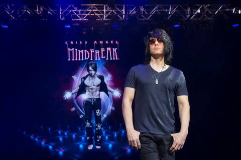 Illusionist Criss Angel at the site of his new theater at Planet Hollywood Resort on Thursday, ...