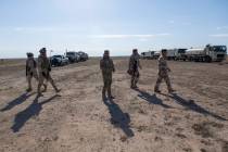 Army commanders tour the operations sectors of the Iraqi army Seventh Brigade, at the start of ...