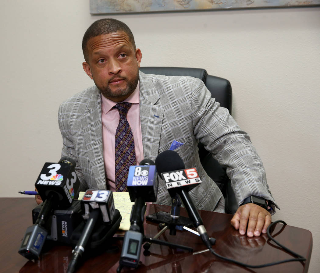 Attorney Marwan Porter, who represents the family of Cynthia Mikell, 61, who died in the Alpine ...