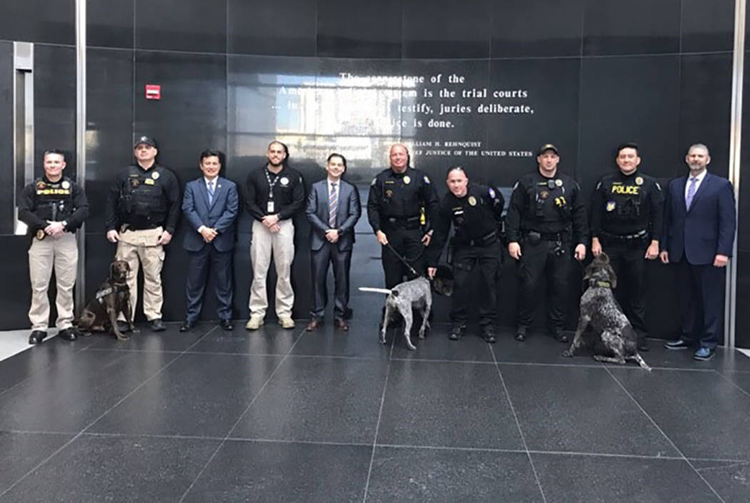Three police K9 units from Arizona were deputized by the U.S. Marshals Service on Monday to hel ...