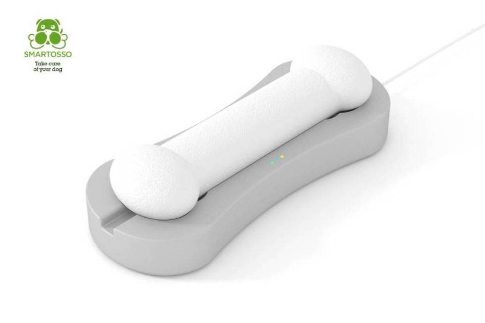 The SmartOsso smart dog bone from Italian startup Kaliot Srl will be on display at CES. It keep ...