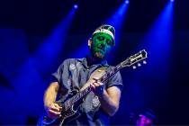 The Black Keys Dan Auerbach performs on the Downtown Stage during the second day of Life is Be ...