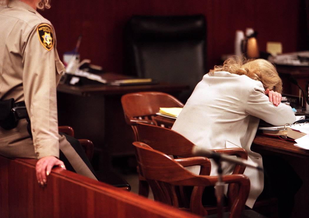 Margaret Rudin relaxes during a break in her trial. (Las Vegas Review-Journal file)