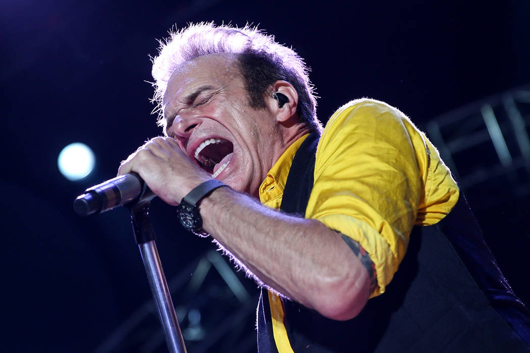 David Lee Roth of Van Halen performs at the Irvine Meadows Amphitheatre on Tuesday, July 14, 20 ...