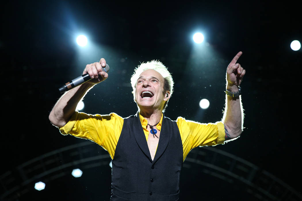 David Lee Roth of Van Halen performs at the Irvine Meadows Amphitheatre on Tuesday, July 14, 20 ...