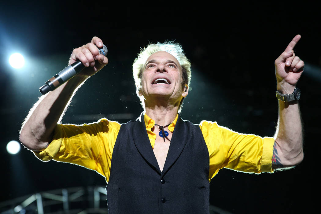 David Lee Roth of Van Halen performs at the Irvine Meadows Amphitheatre on Tuesday, July 14, 20 ...