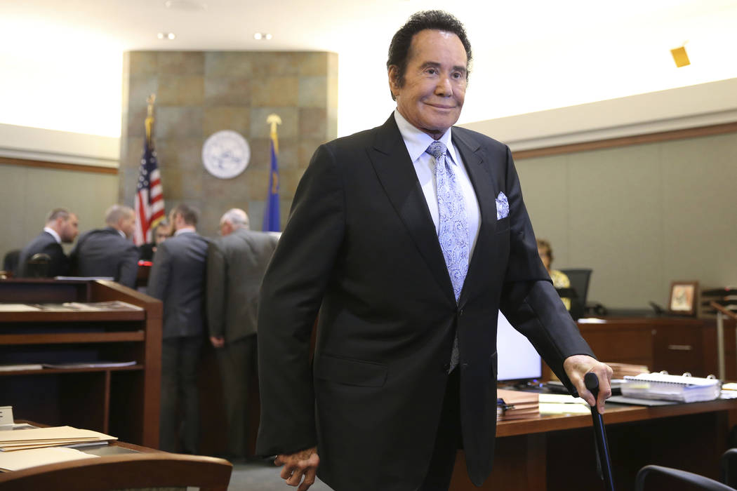 Wayne Newton leaves the courtroom after testifying as a witness in the State of Nevada case aga ...