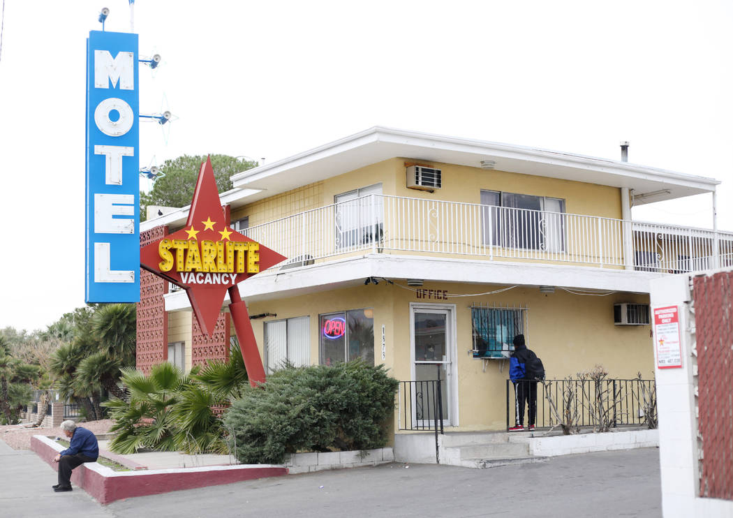 The Starlite Motel at 1873 N. Las Vegas Blvd. in North Las Vegas is pictured on Monday, Dec. 23 ...