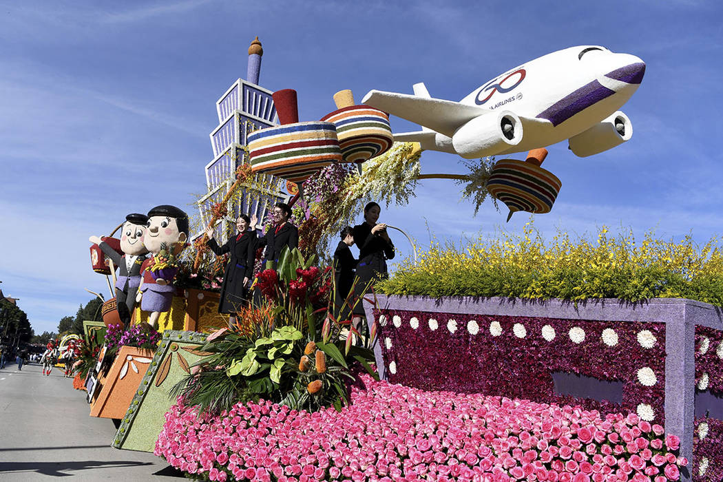 The China Airlines float wins the International Award at the 131st Rose Parade in Pasadena, Cal ...