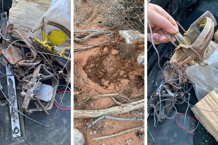 Traps found in the Red Rock Canyon National Conservation Area (Facebook)