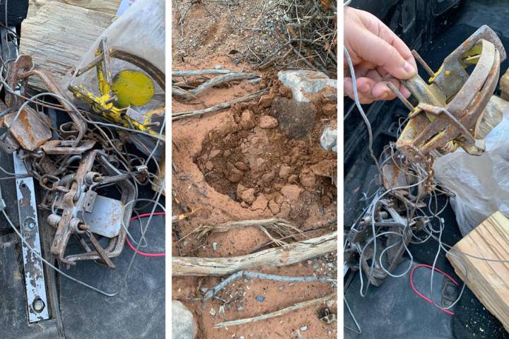 Traps found in the Red Rock Canyon National Conservation Area (Facebook)
