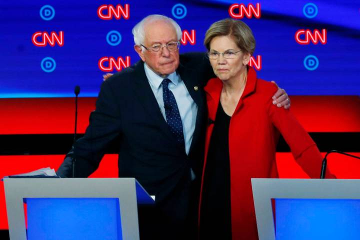 Sen. Elizabeth Warren and Sen. Bernie Sanders have had staff members in Nevada since the beginn ...