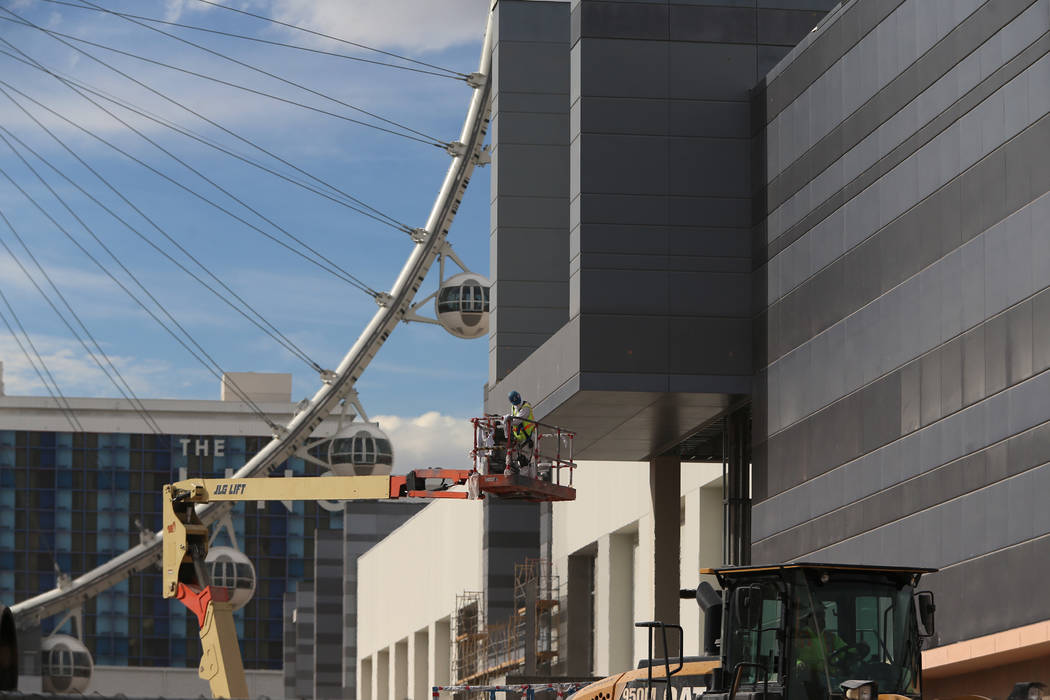 The construction site of the Caesars Forum in Las Vegas, Tuesday, Nov. 19, 2019. (Erik Verduzco ...