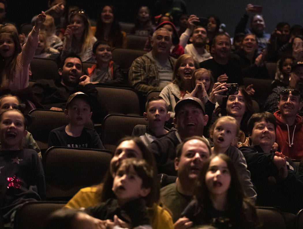 The audience at Extreme Parrots show in awe as Kitten the parrot does a stunt during the show s ...