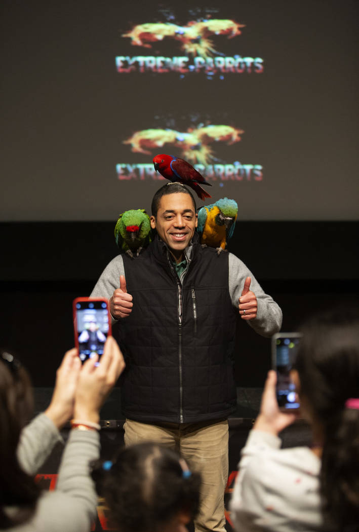 Gerald Cooper of New York poses as his family takes photos after Clint Carvalho's Extreme Parro ...
