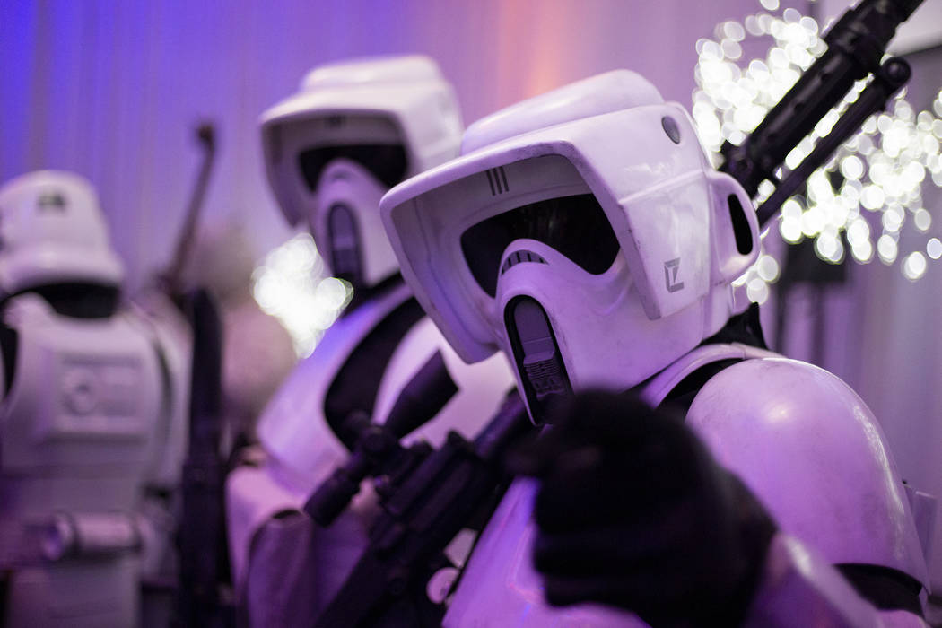 Storm Troopers roam the Galaxy Gathering at Opportunity Village on Saturday, Jan. 4, 2020, in L ...