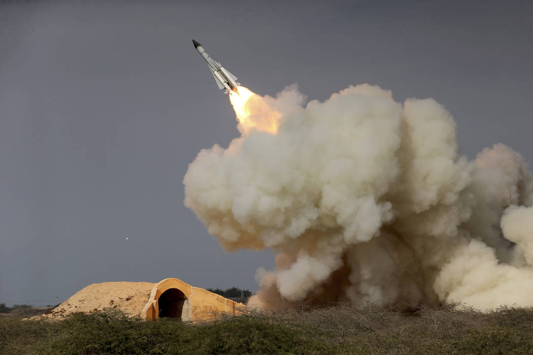 FILE - In this photo released by the semi-official Iranian Students News Agency (ISNA), a long- ...