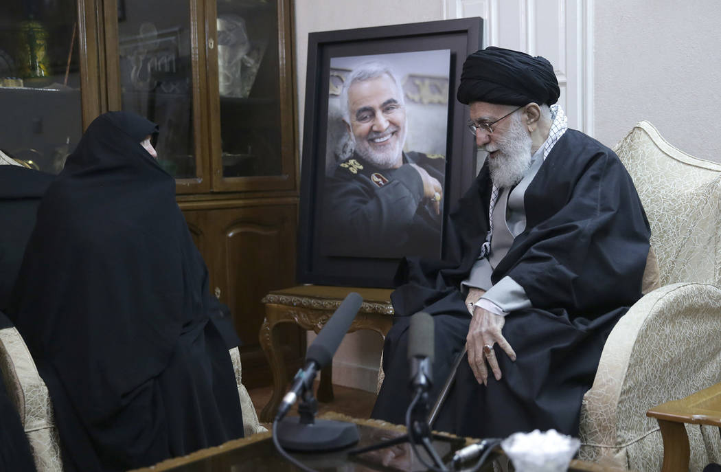 In this picture released by the official website of the office of the Iranian supreme leader, S ...