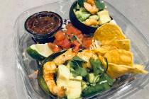 Shrimp salad from Lindo Michoacan at the Las Vegas Convention Center. (Al Mancini, Las Vegas Re ...