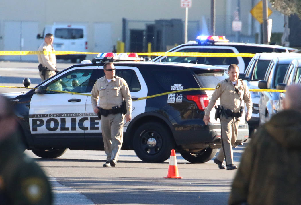 Las Vegas police are investigating officers involved in a shooting at an apartment complex in t ...