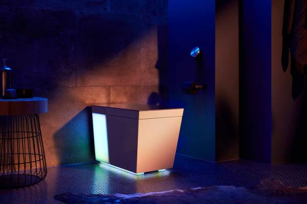 Kohler's Numi 2.0 intelligent toilet offers an embedded Amazon Alexa. (Kohler Co.)