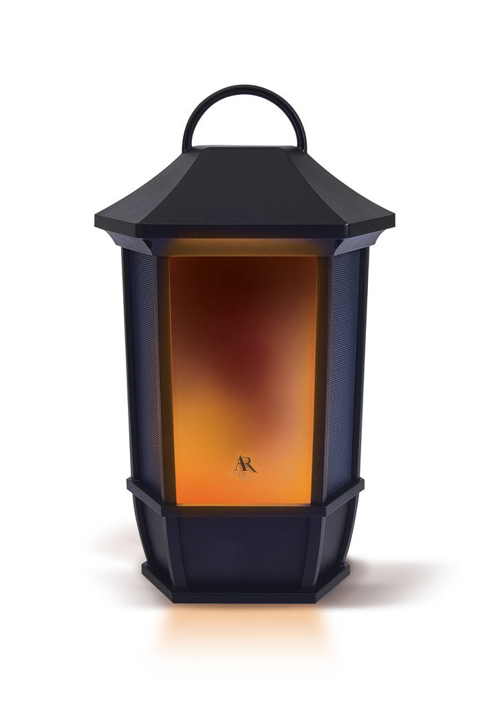 Sedona Rechargeable Wireless Outdoor Speaker with Flame Lighting. (RCA)