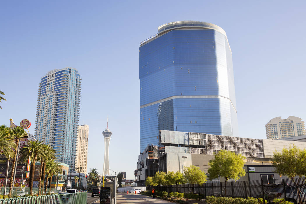 The unfinished Drew Las Vegas resort and casino on the Las Vegas Strip on Thursday, Oct. 3, 201 ...