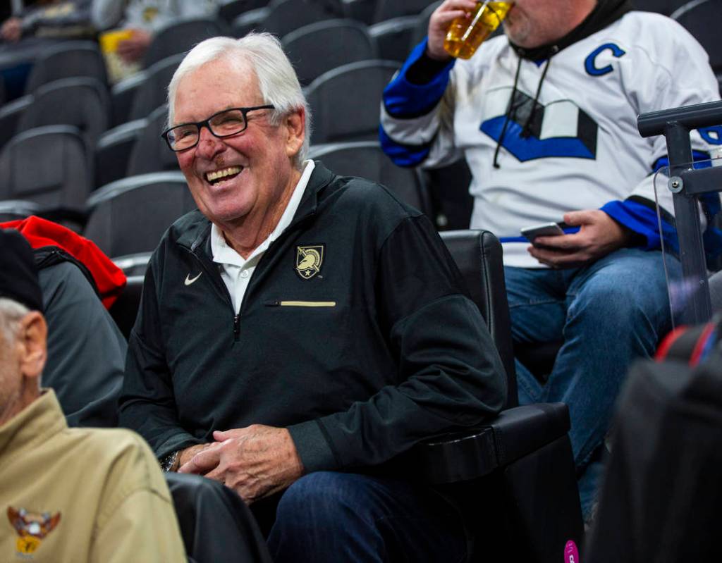 Golden Knights owner Bill Foley watches the action as Army plays Providence during a Fortress I ...
